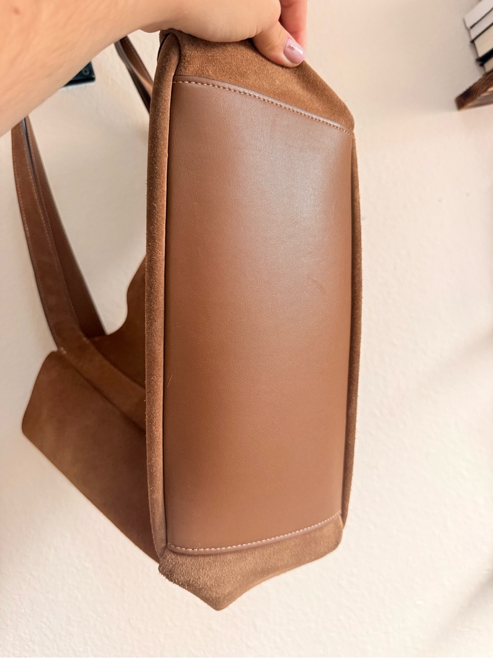 Coach Tan Brown Suede Hadley XL Tote - Picture 7 of 8